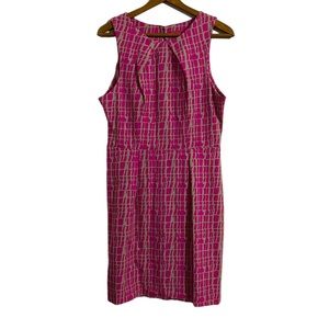 Britt pink tank sleeveless business casual preppy career office sheath dress